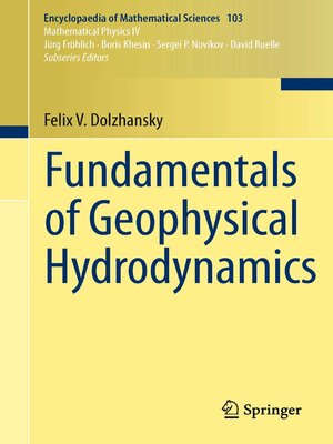 cover image of Fundamentals of Geophysical Hydrodynamics